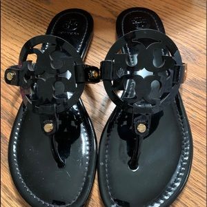 Tory Burch Miller Black sandal flip flop 9.5